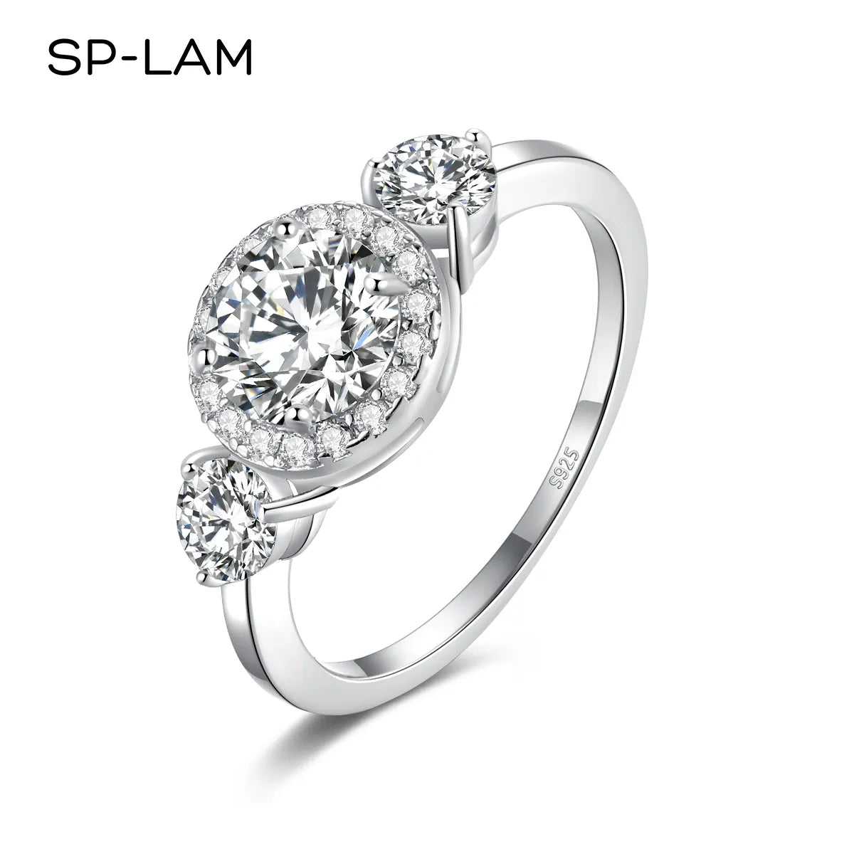 Luxury Moissanite Rings for Women - Sterling Silver 925, Perfect for Christmas Gifts, Designer Jewelry