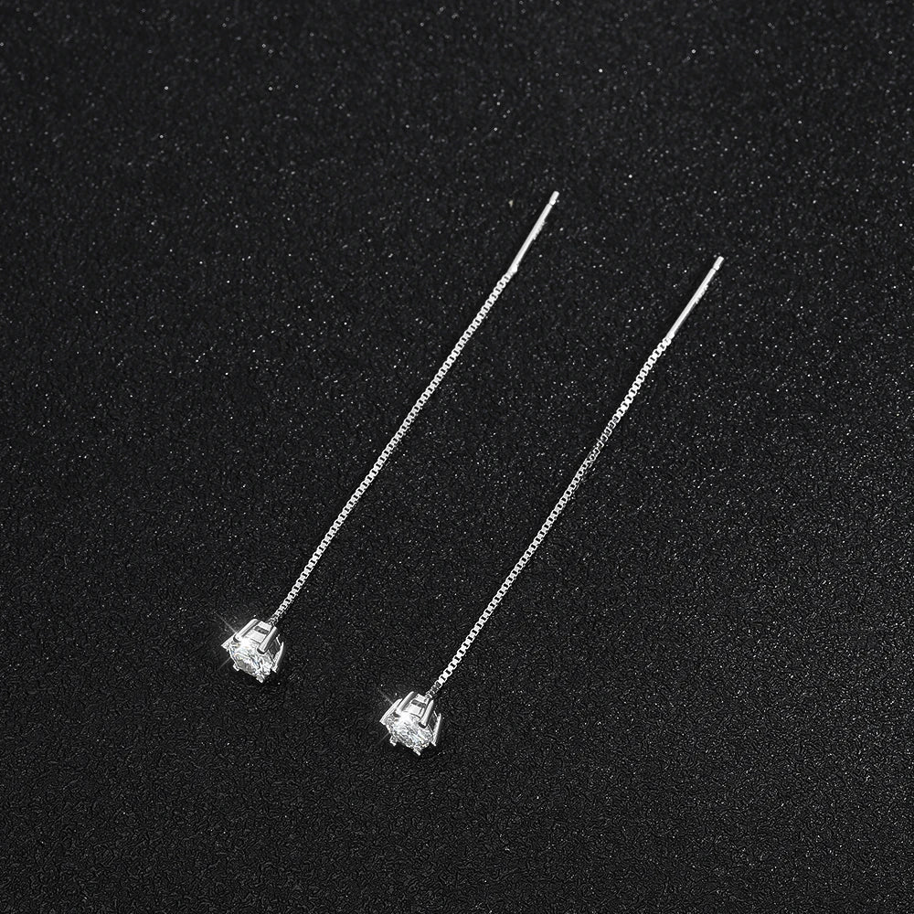 D VVS Moissanite Diamond Earring with GRA s925 Sterling Silver Ear Wire plated 18k White Gold Luxury Earrings for Women