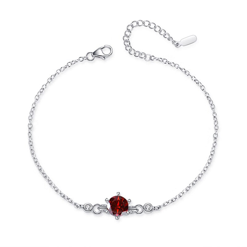 Bracelet en argent sterling 925 avec diamant Moissanite véritable 1,0 ct pour femme 