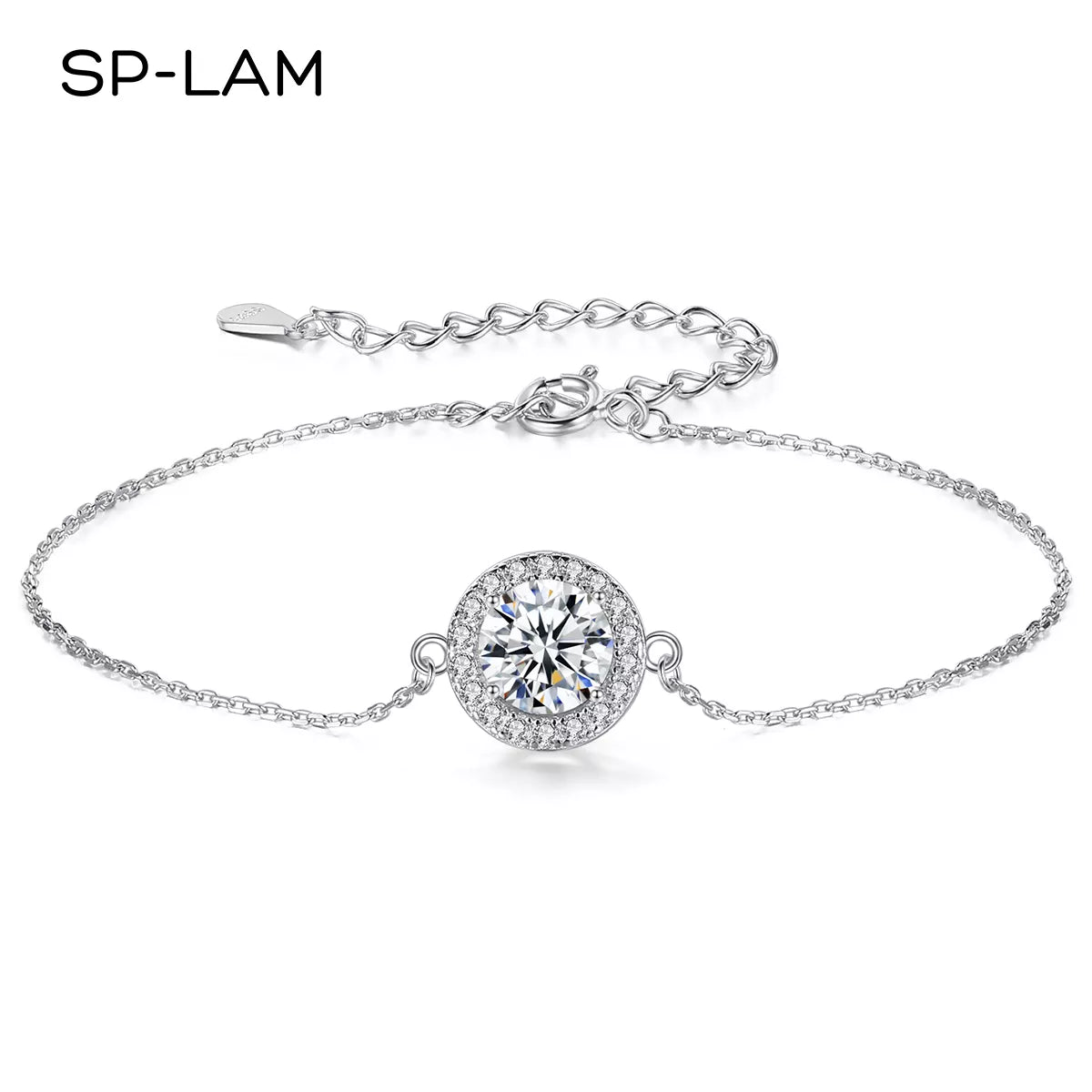 1Ct Moissanite Bracelet With Certificate Korean Fashion Trendy 925 Sterling Silver Chain Charms For Women 2022 Luxe Jewelry