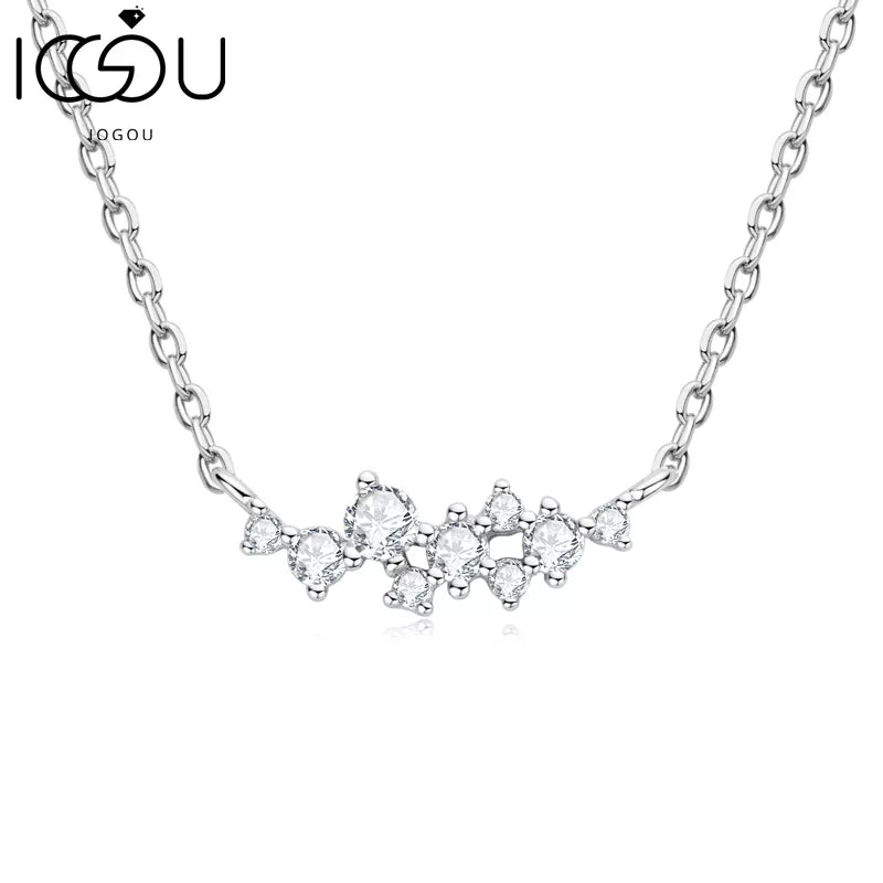 Moissanite Necklace - Authentic 925 Sterling Silver Wholesale Jewelry featuring D Color Certified Pendants for Women