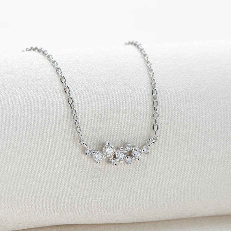 Moissanite Necklace - Authentic 925 Sterling Silver Wholesale Jewelry featuring D Color Certified Pendants for Women